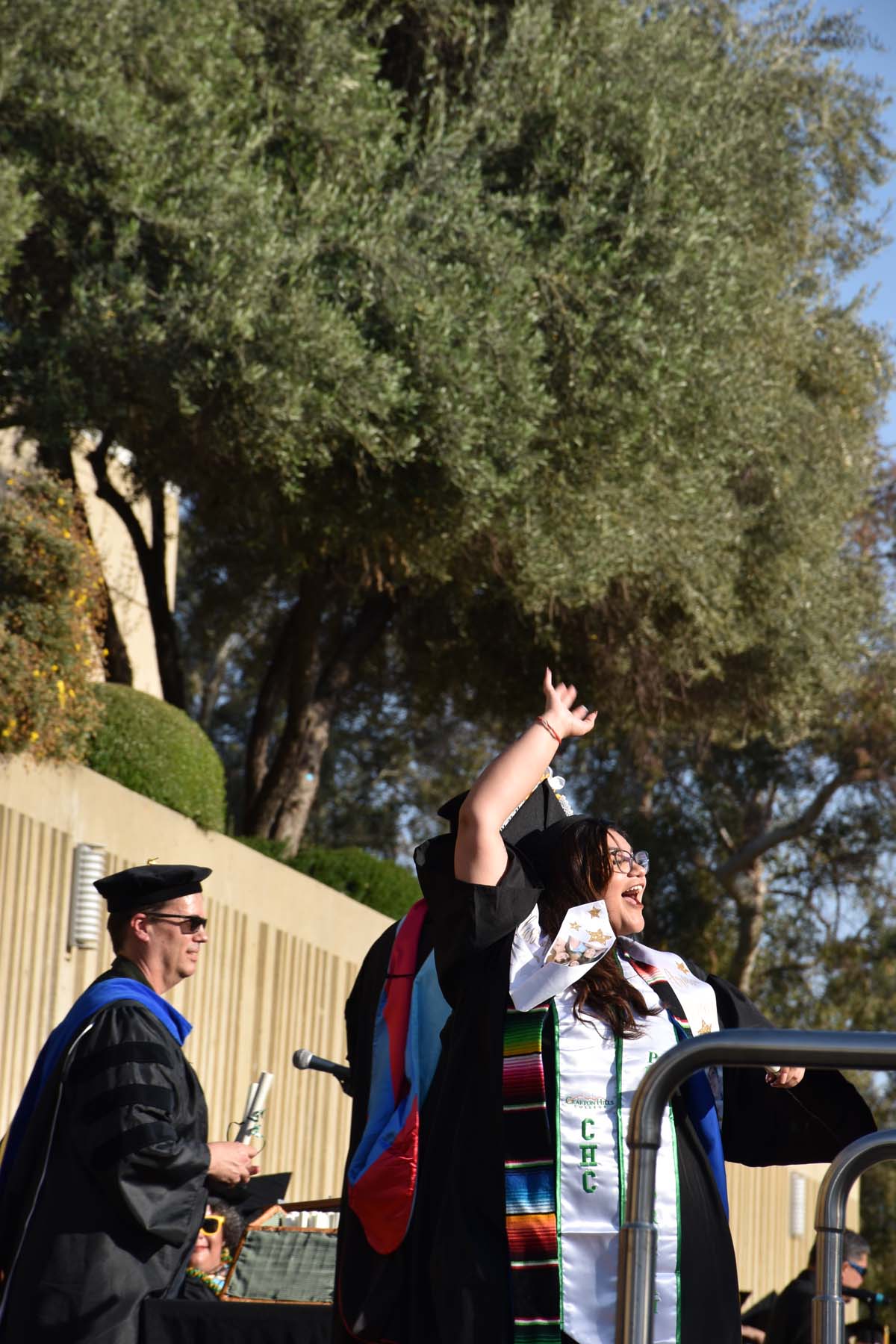 People enjoying Commencement