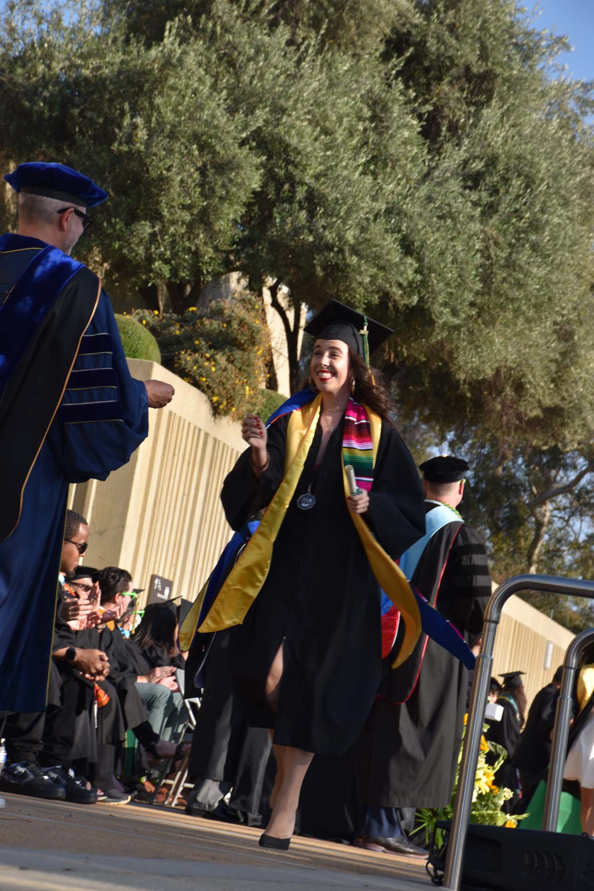 People enjoying Commencement