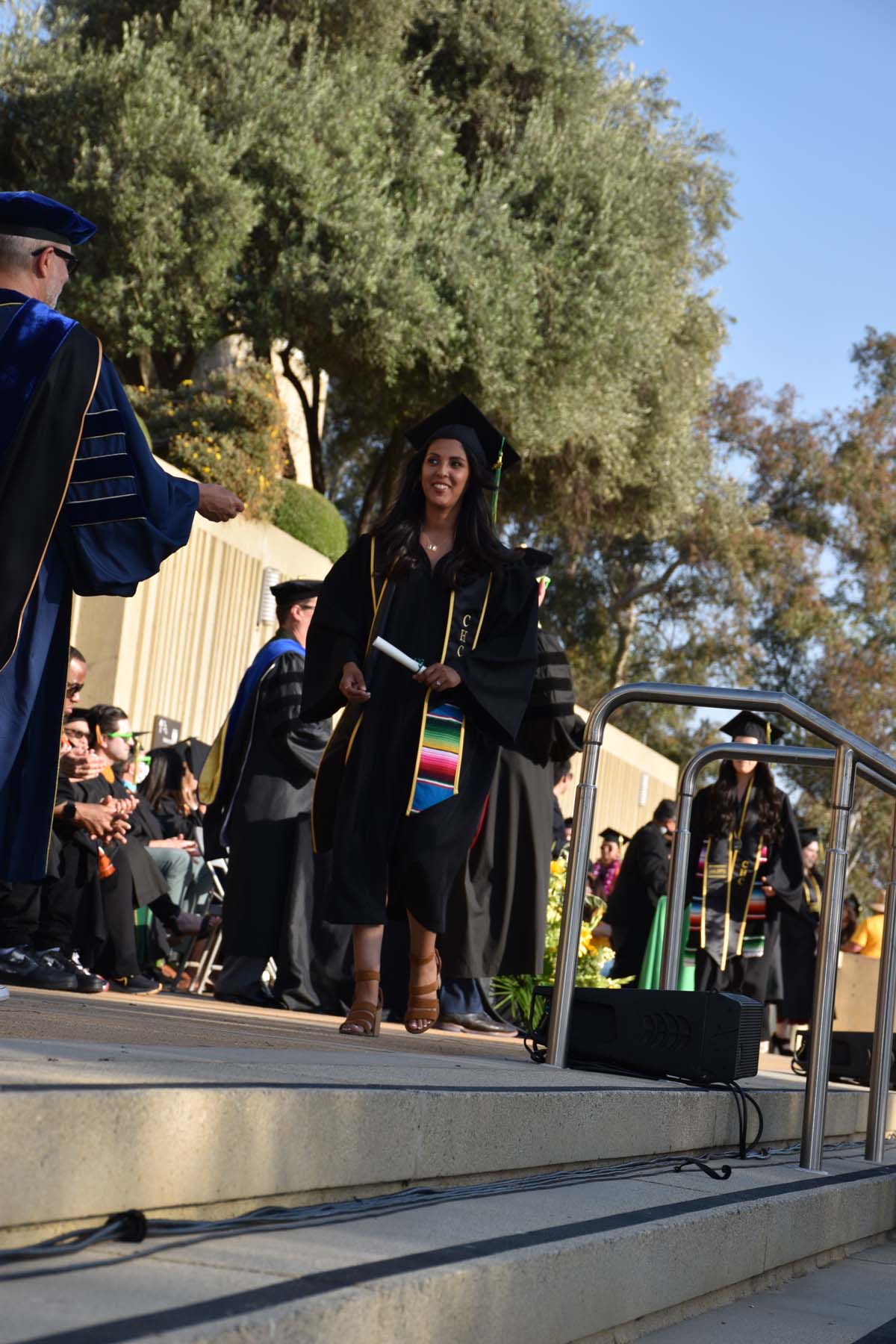 People enjoying Commencement