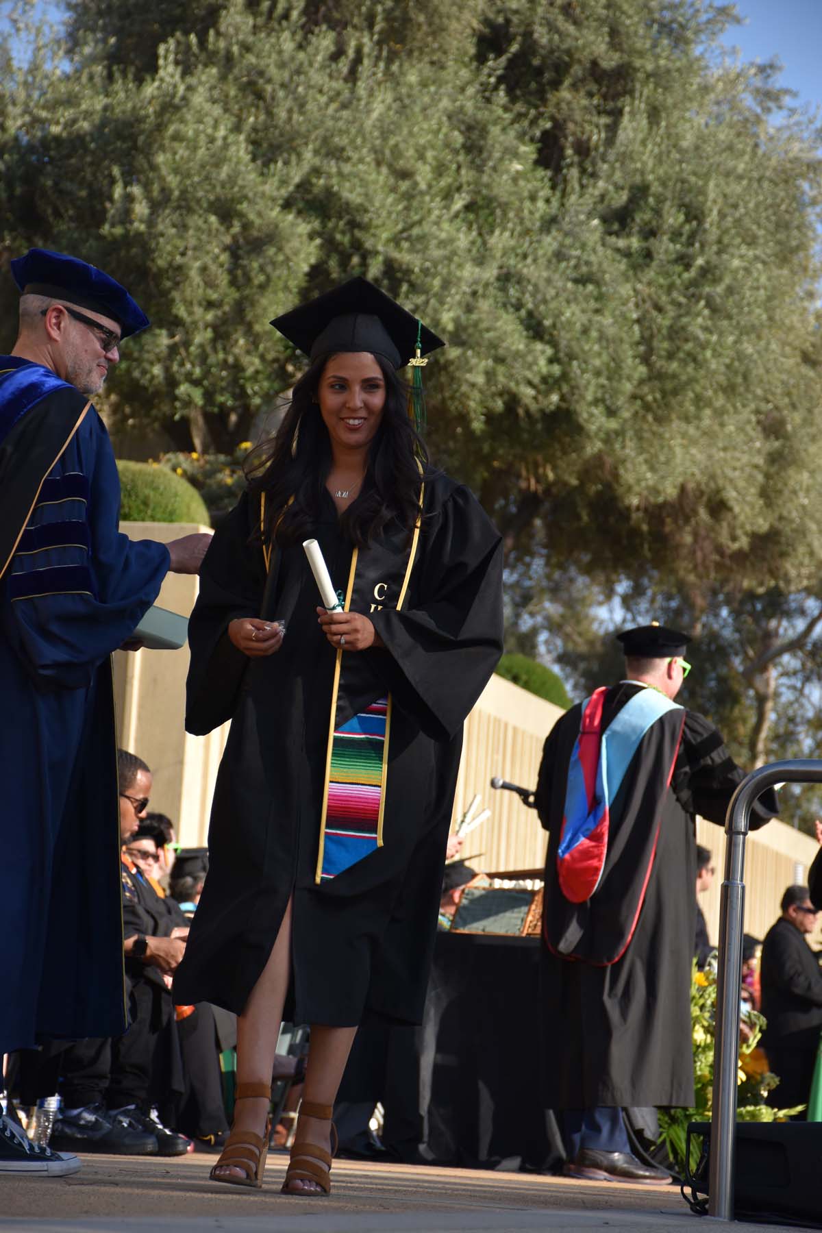 People enjoying Commencement