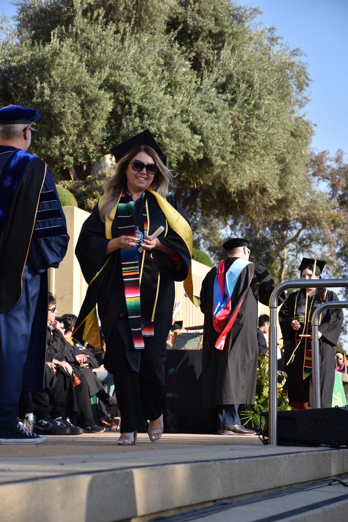 People enjoying Commencement