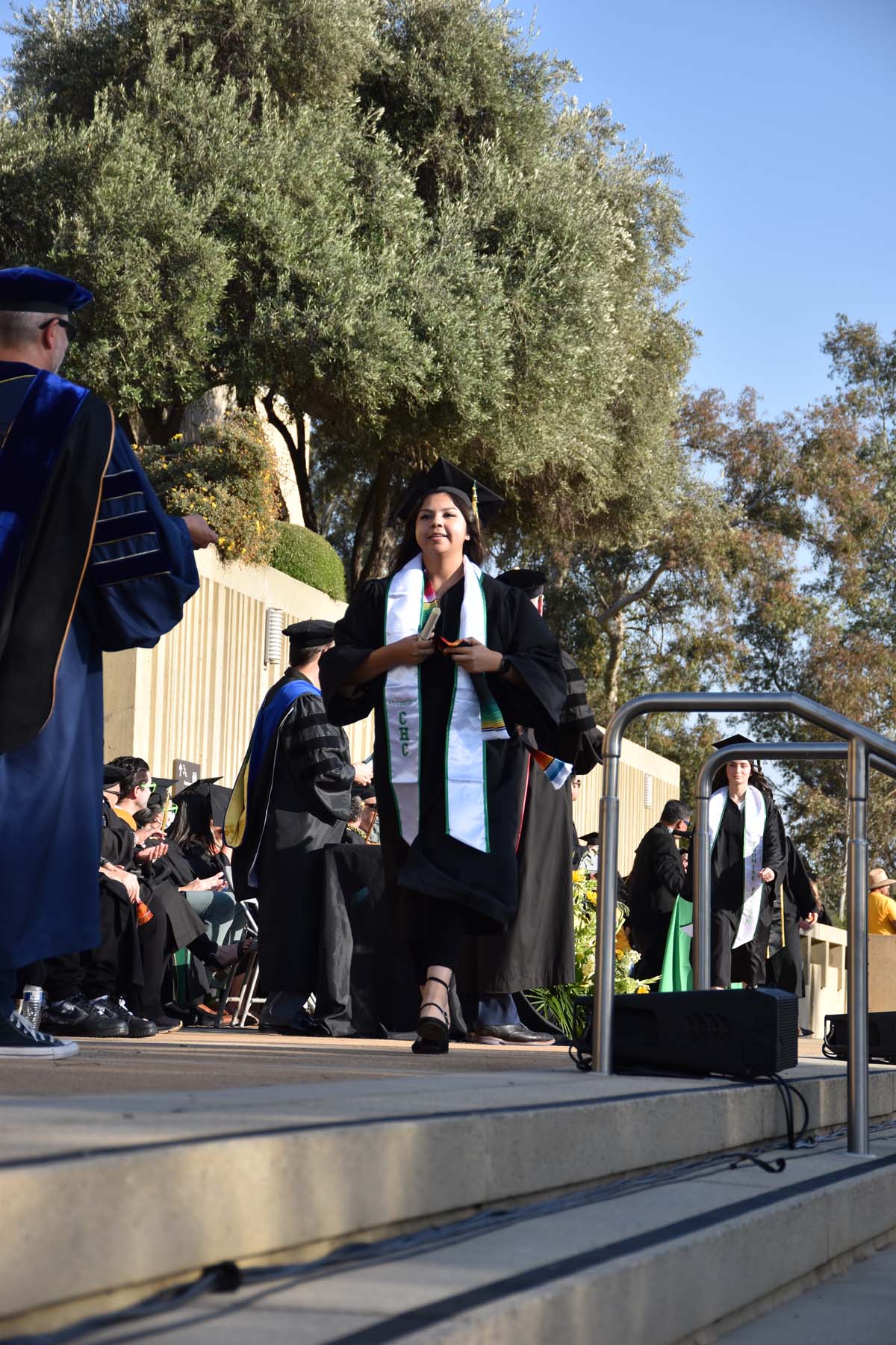 People enjoying Commencement