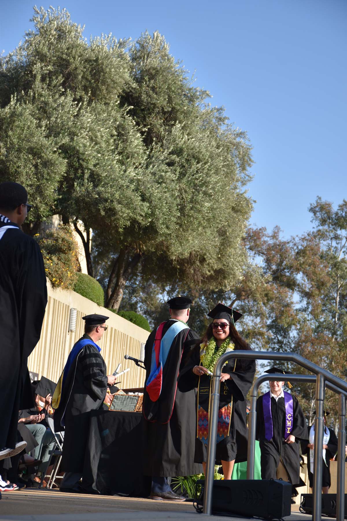 People enjoying Commencement