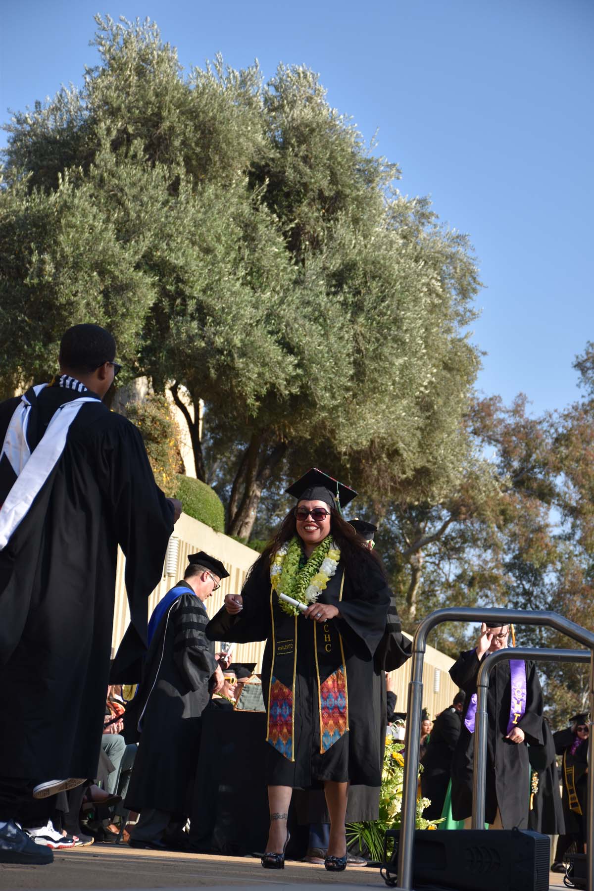 People enjoying Commencement