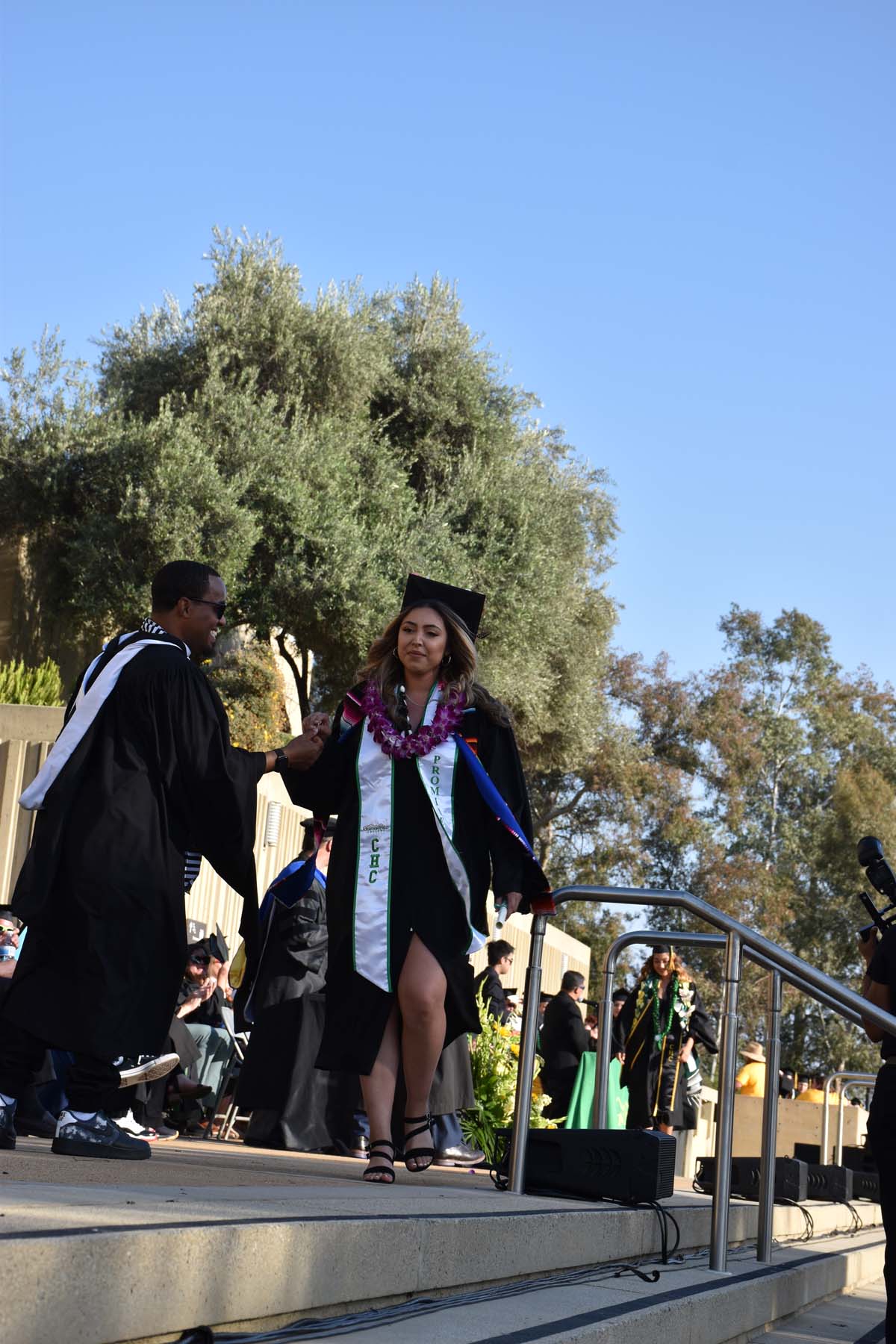 People enjoying Commencement