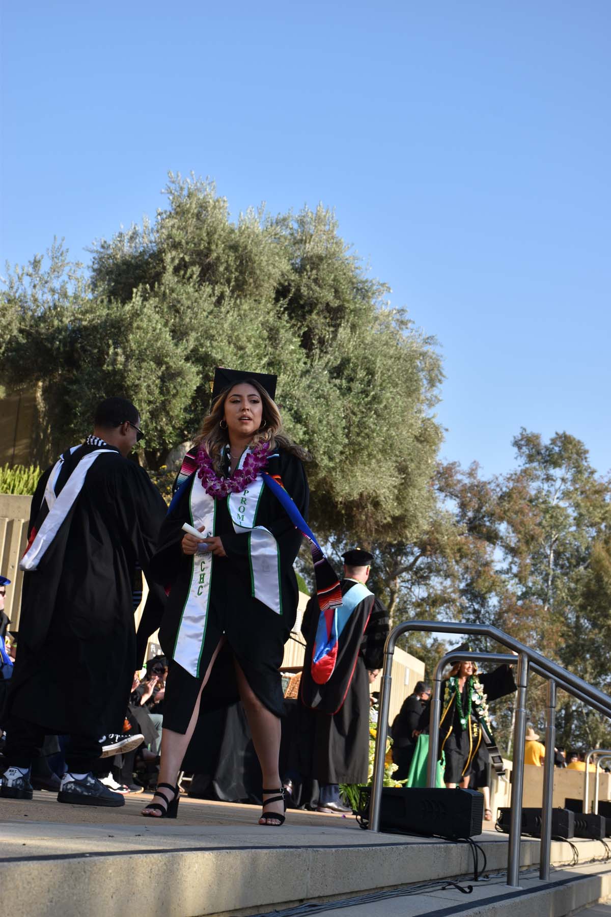 People enjoying Commencement