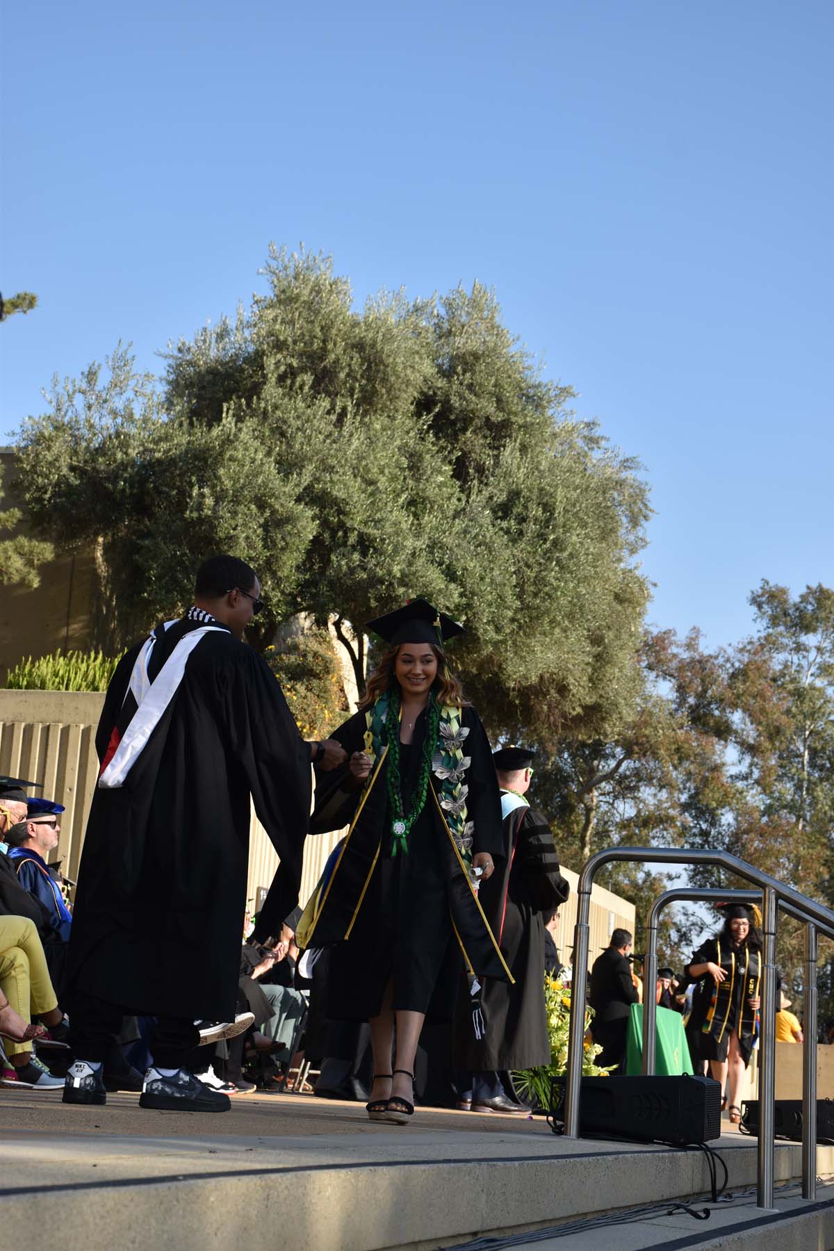 People enjoying Commencement