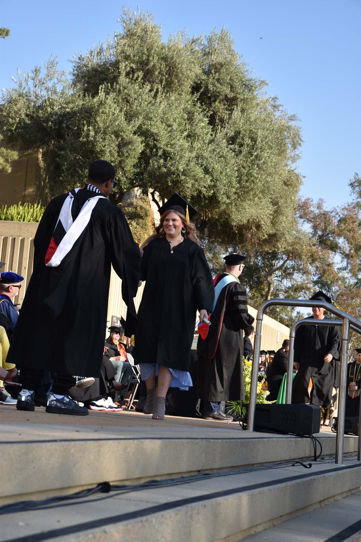 People enjoying Commencement