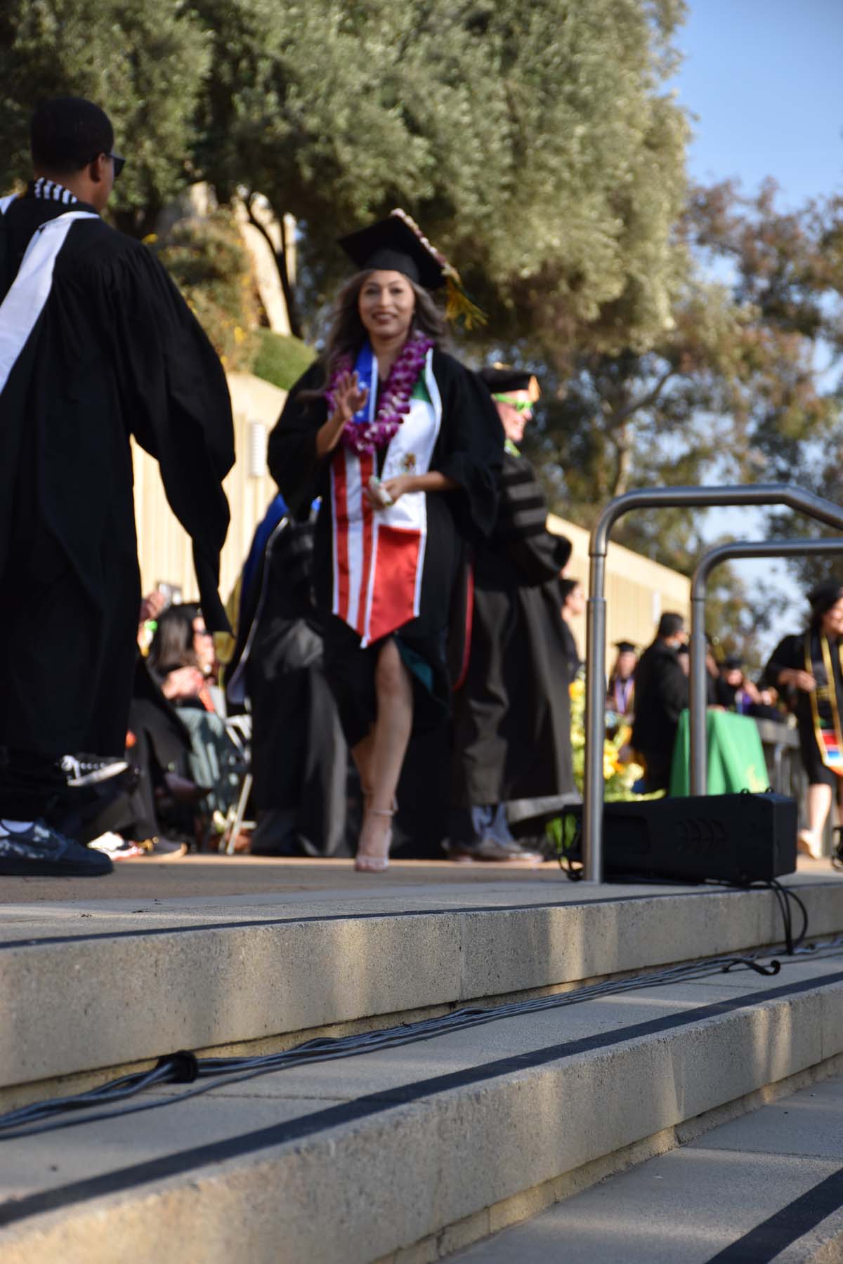 People enjoying Commencement