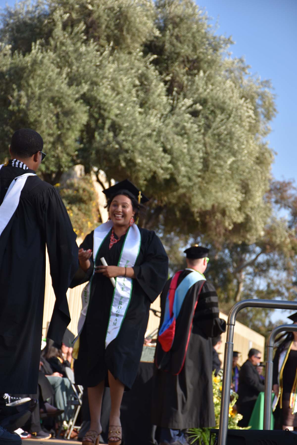 People enjoying Commencement