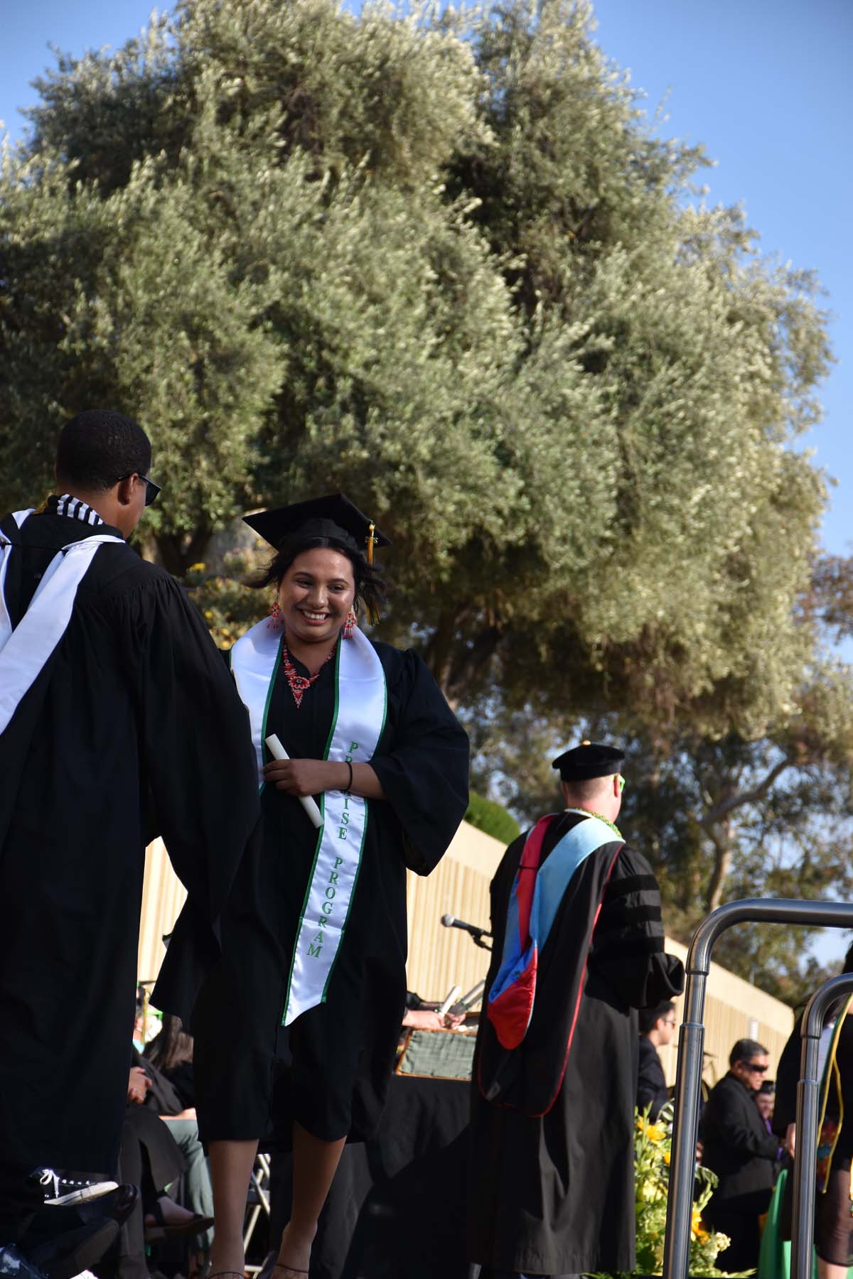 People enjoying Commencement