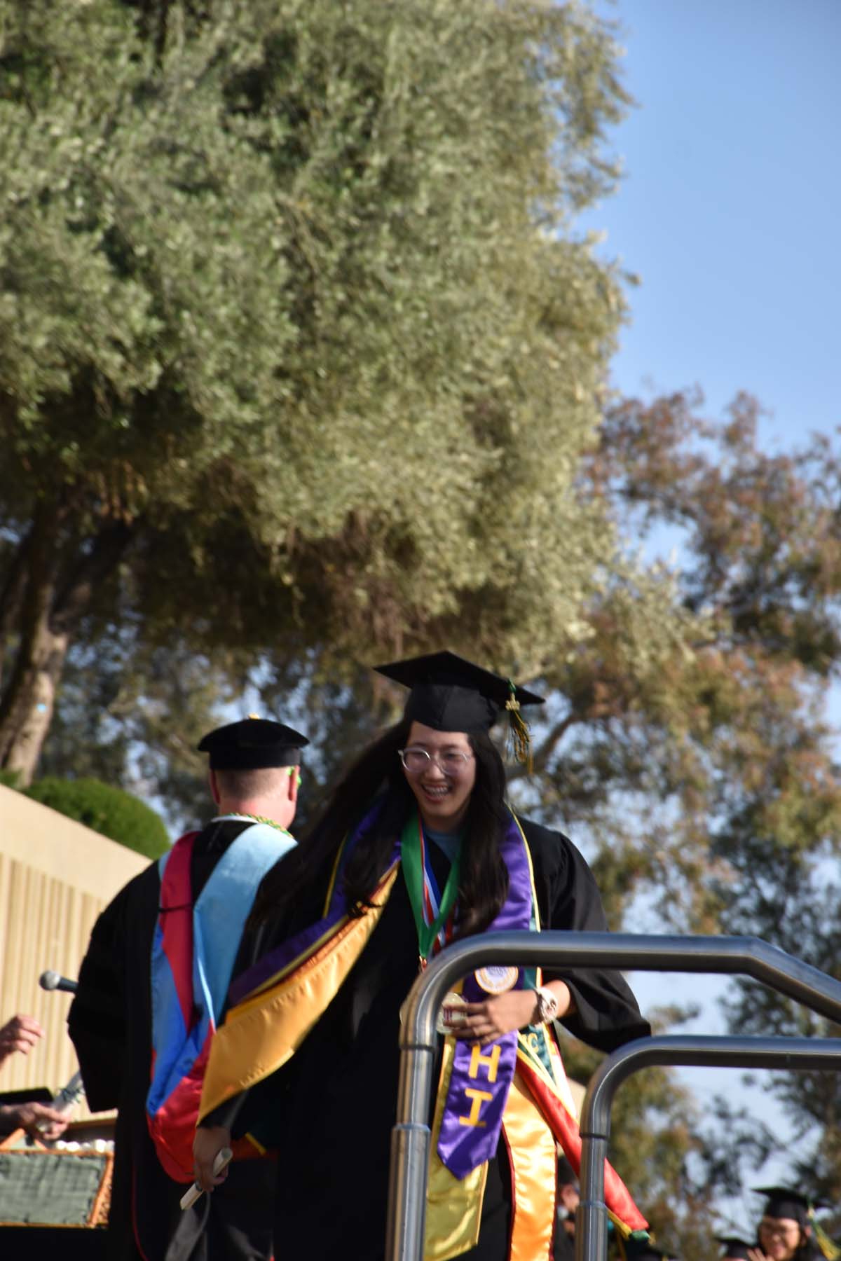 People enjoying Commencement