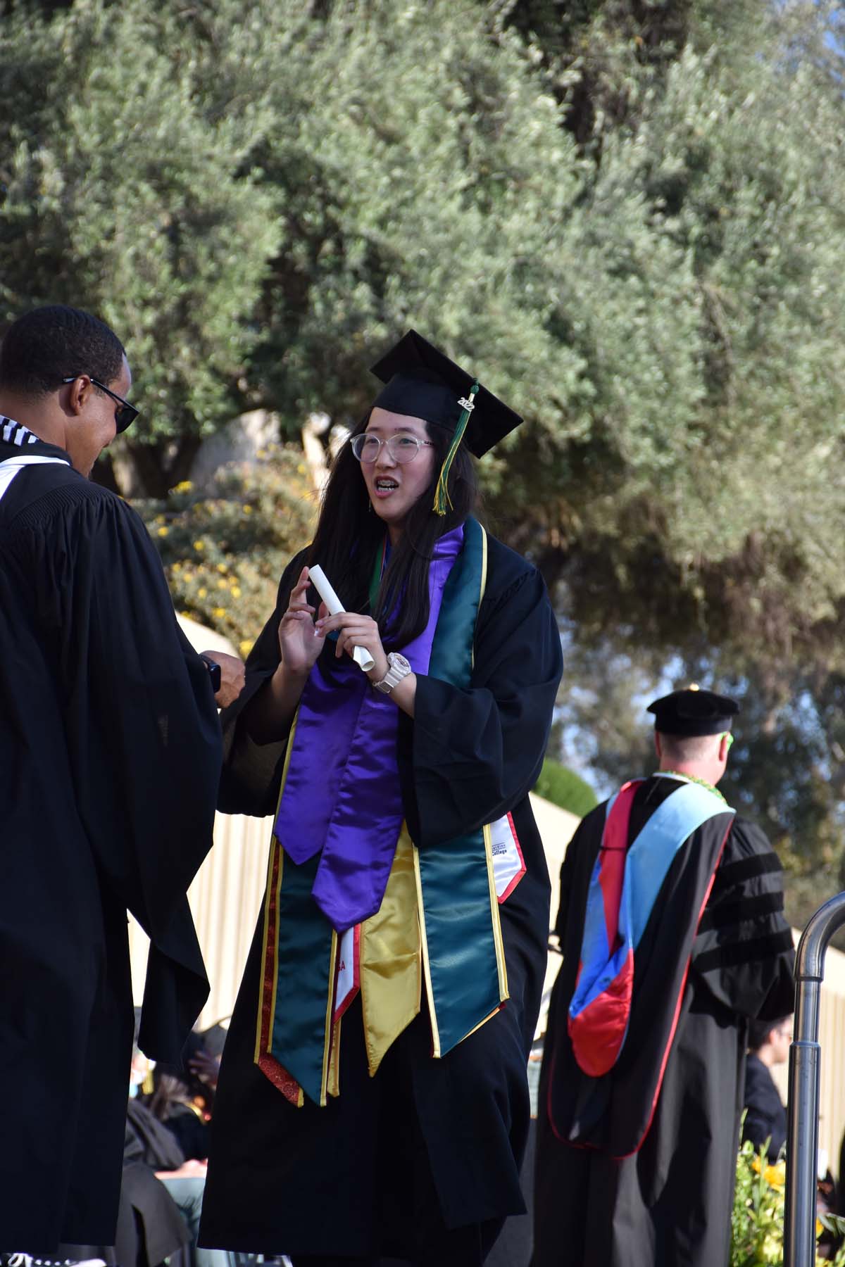 People enjoying Commencement