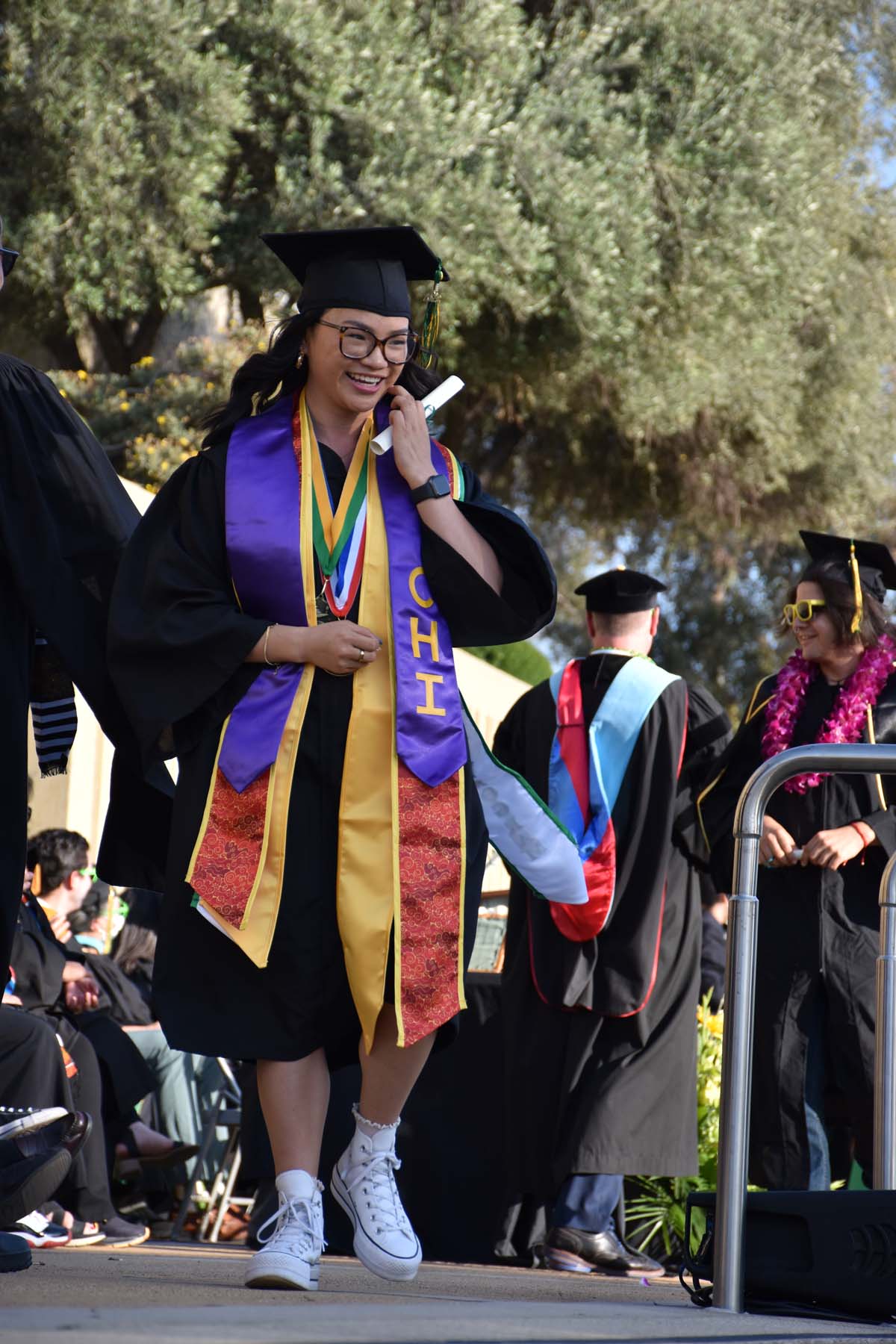 People enjoying Commencement