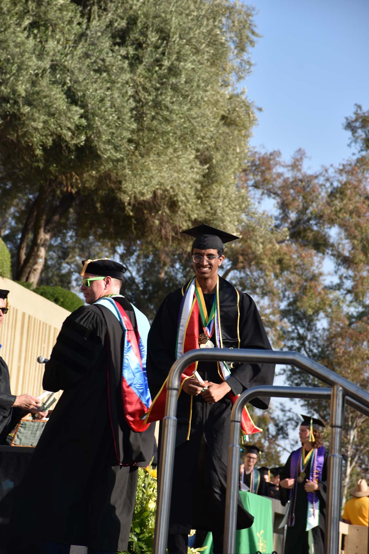 People enjoying Commencement