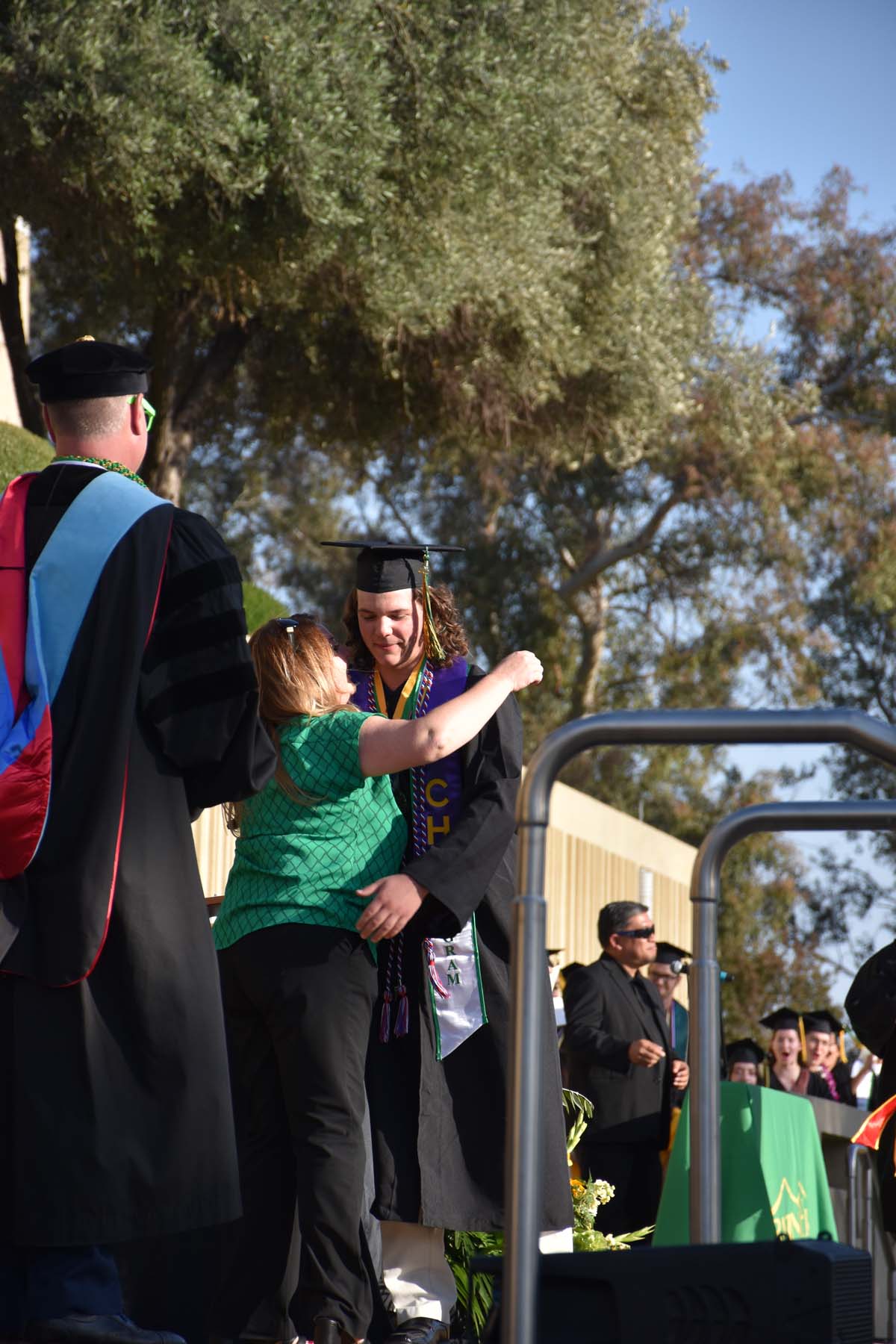 People enjoying Commencement