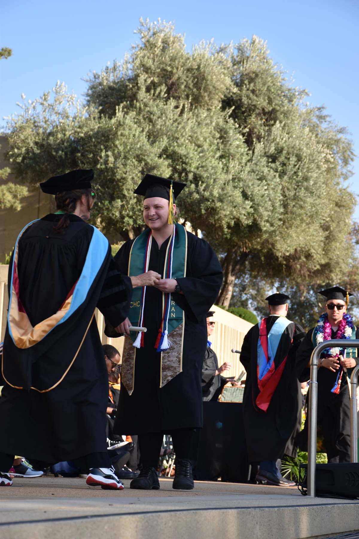 People enjoying Commencement