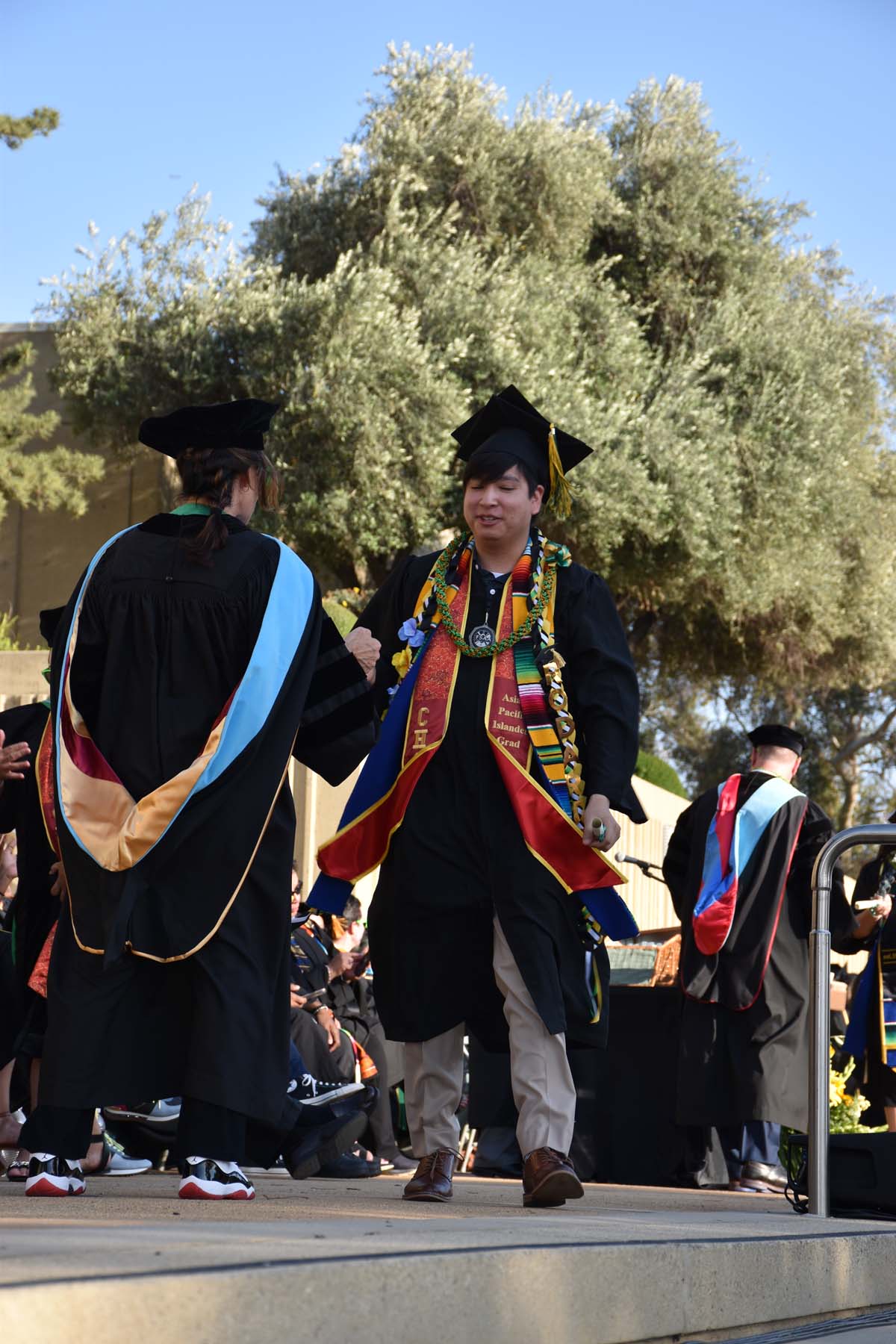 People enjoying Commencement