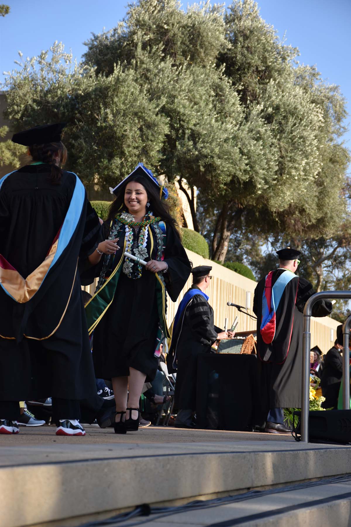 People enjoying Commencement