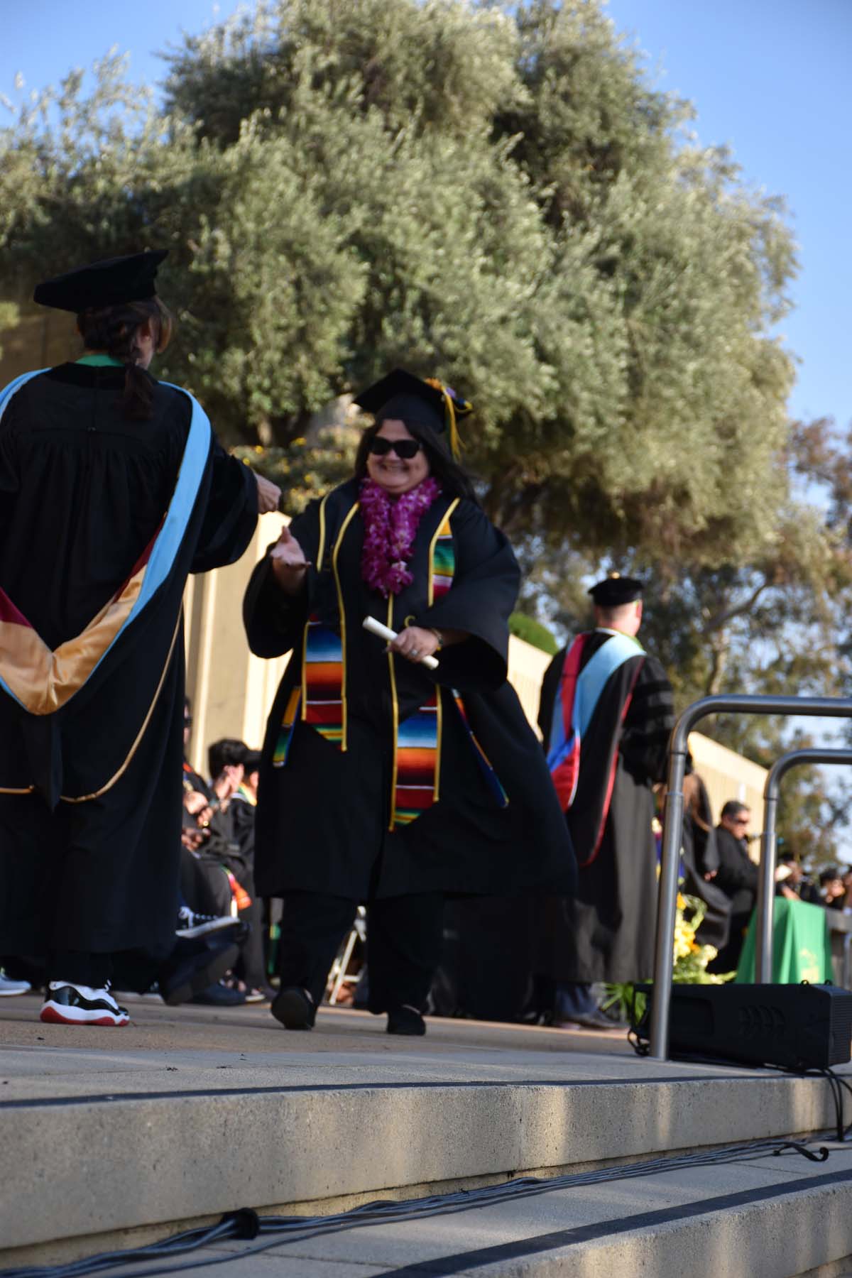 People enjoying Commencement