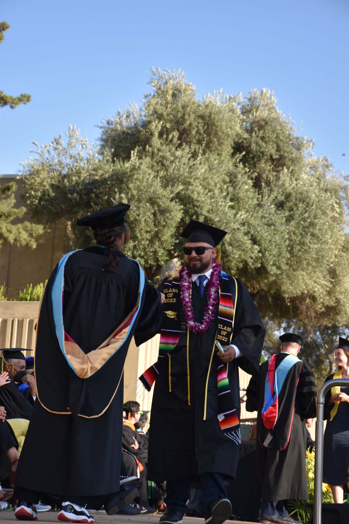 People enjoying Commencement