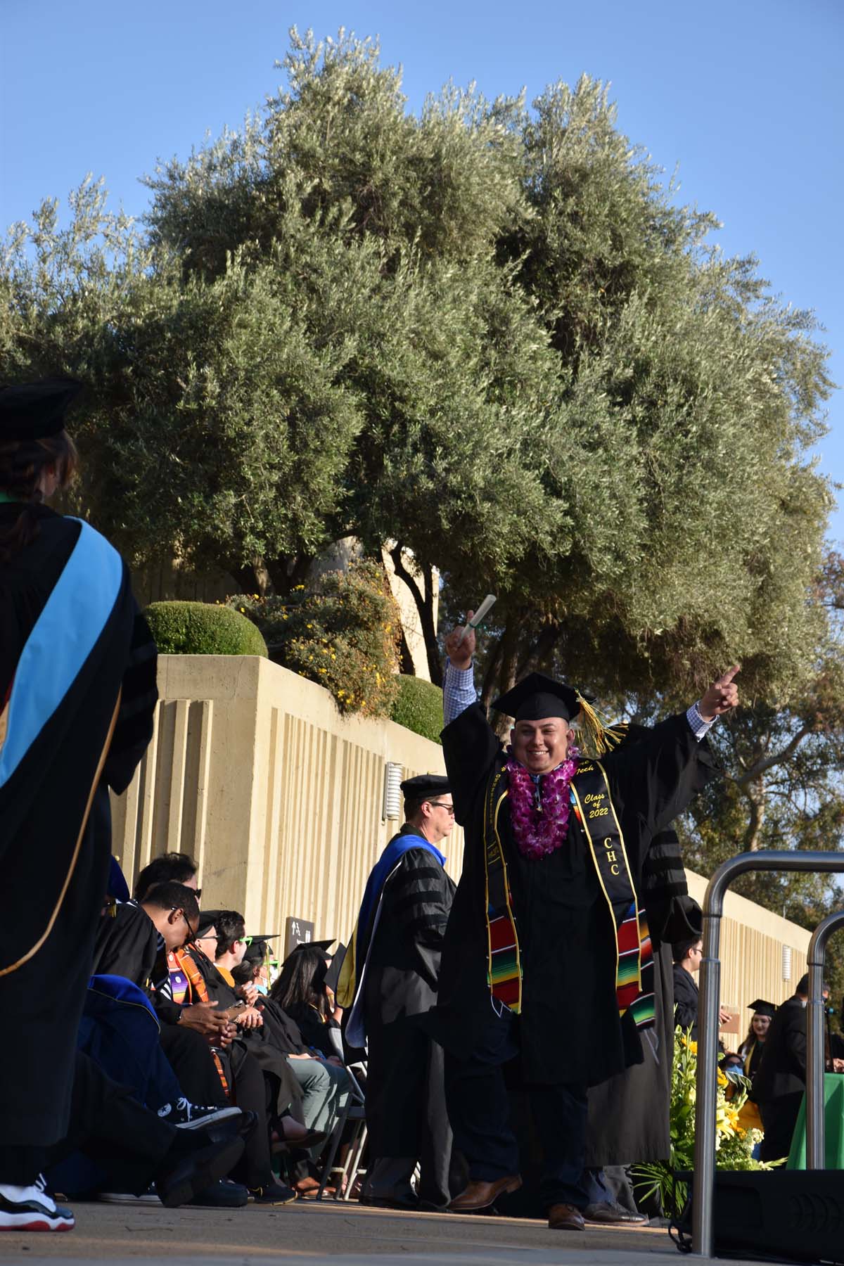 People enjoying Commencement