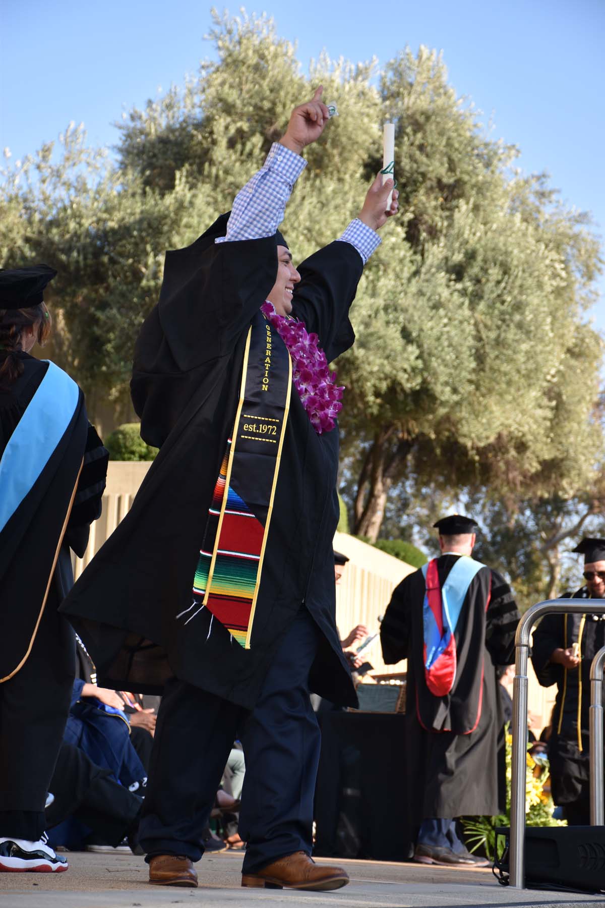 People enjoying Commencement