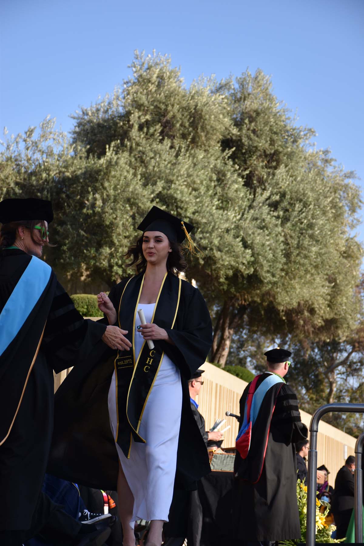 People enjoying Commencement