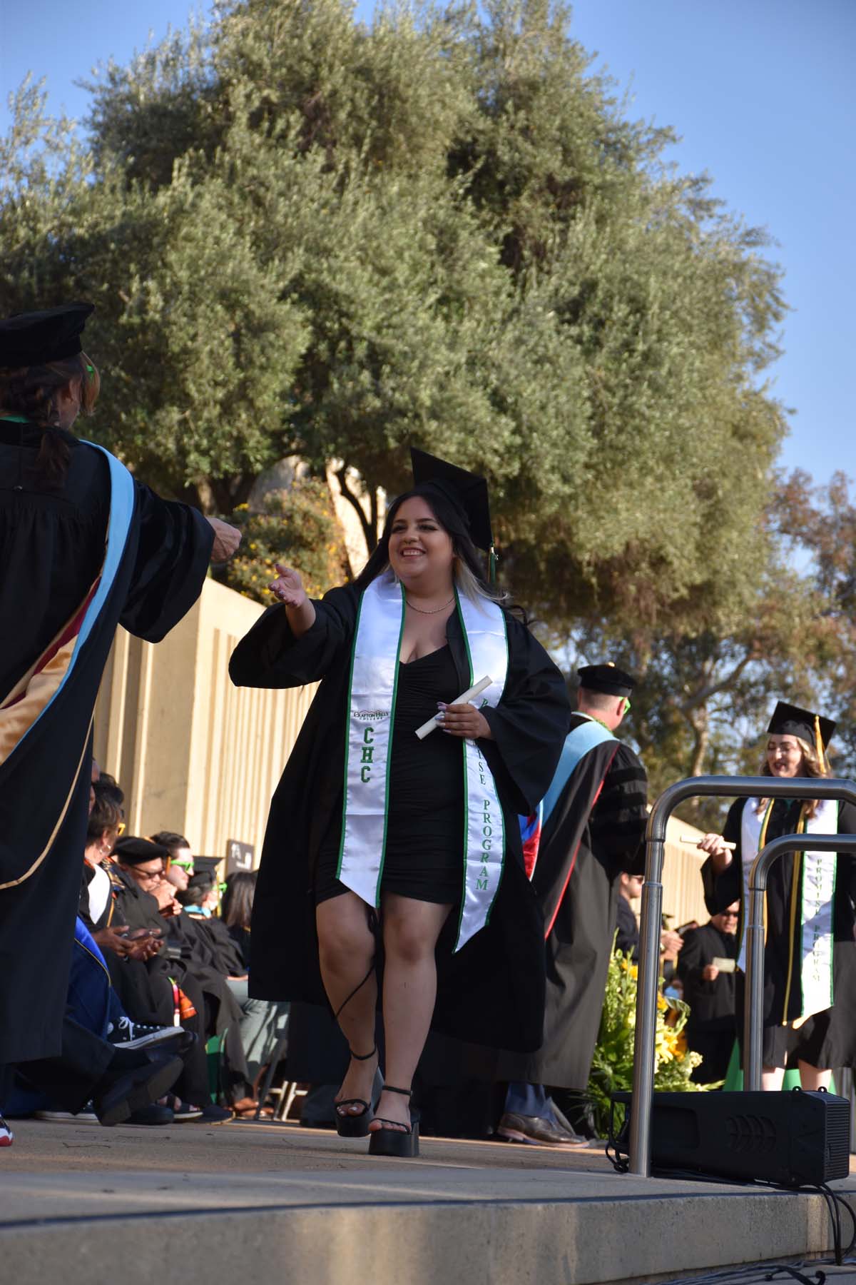 People enjoying Commencement