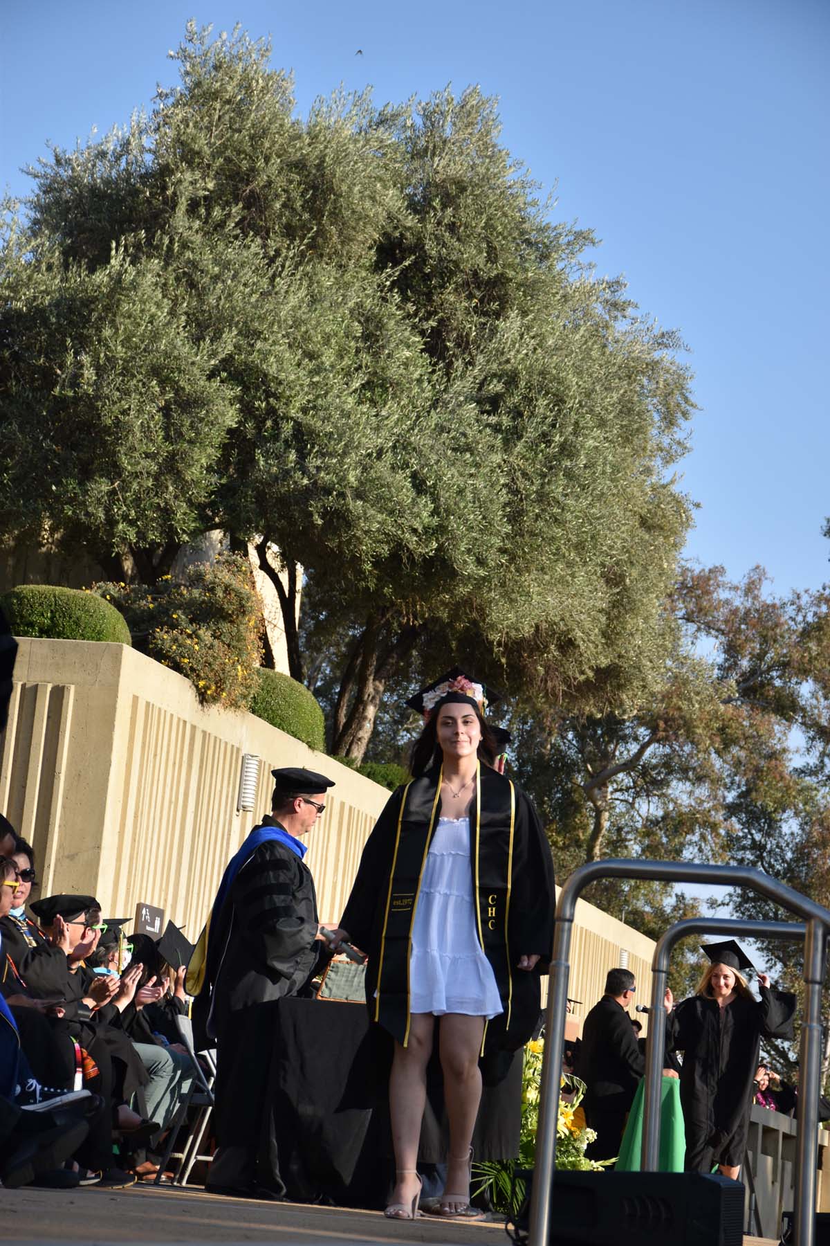 People enjoying Commencement