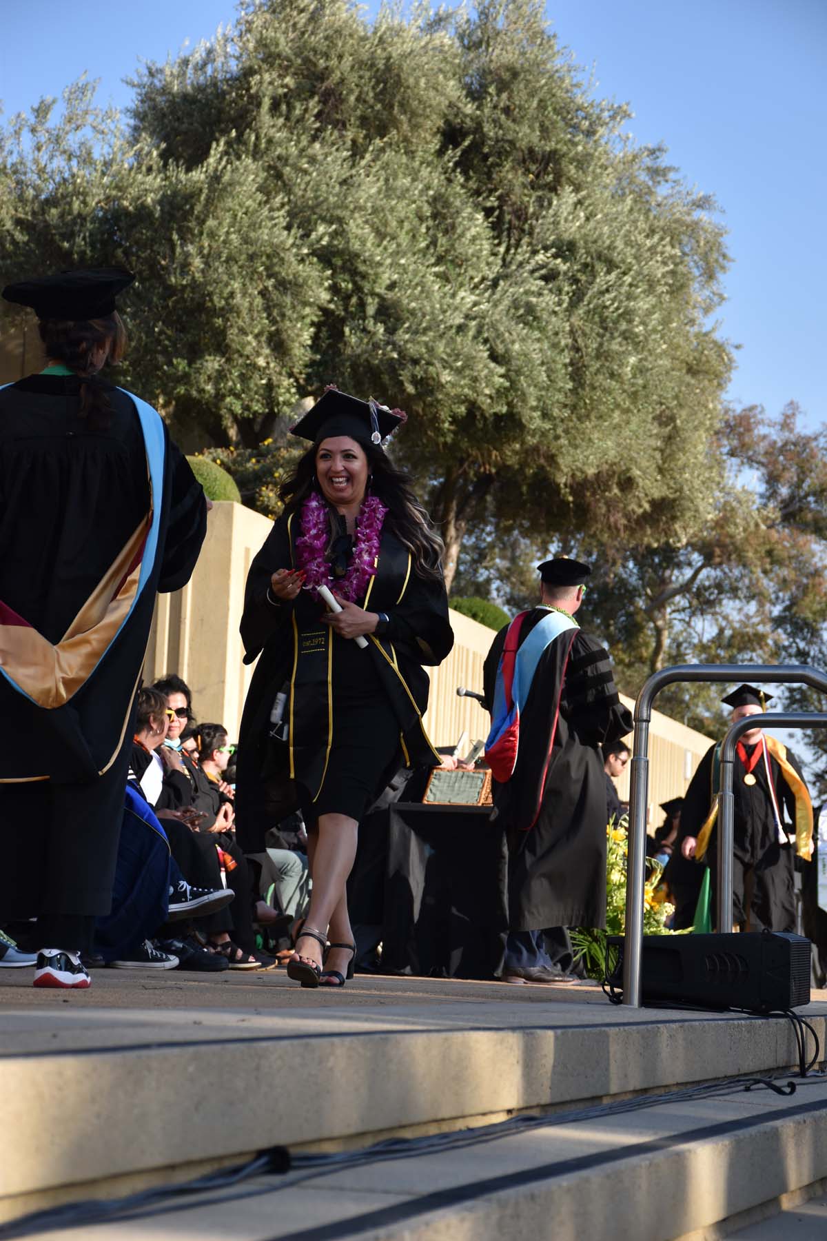 People enjoying Commencement