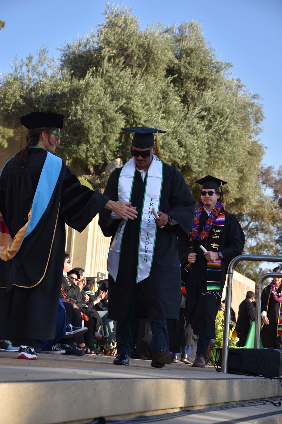 People enjoying Commencement