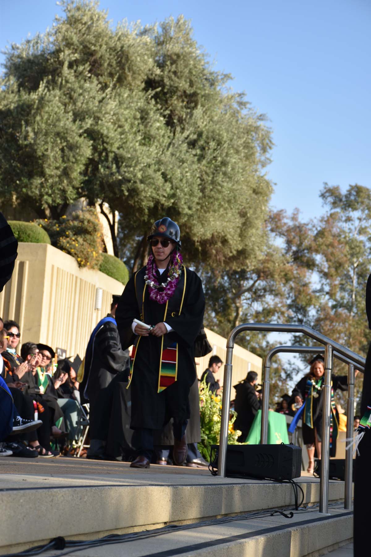 People enjoying Commencement