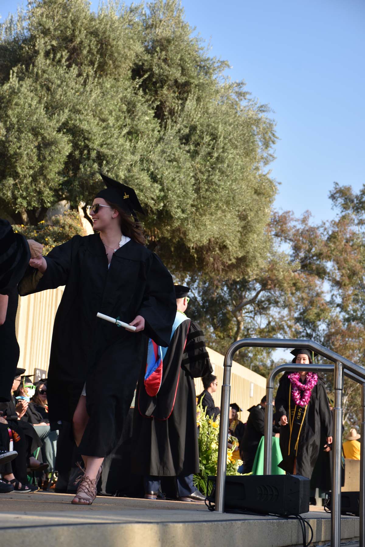 People enjoying Commencement