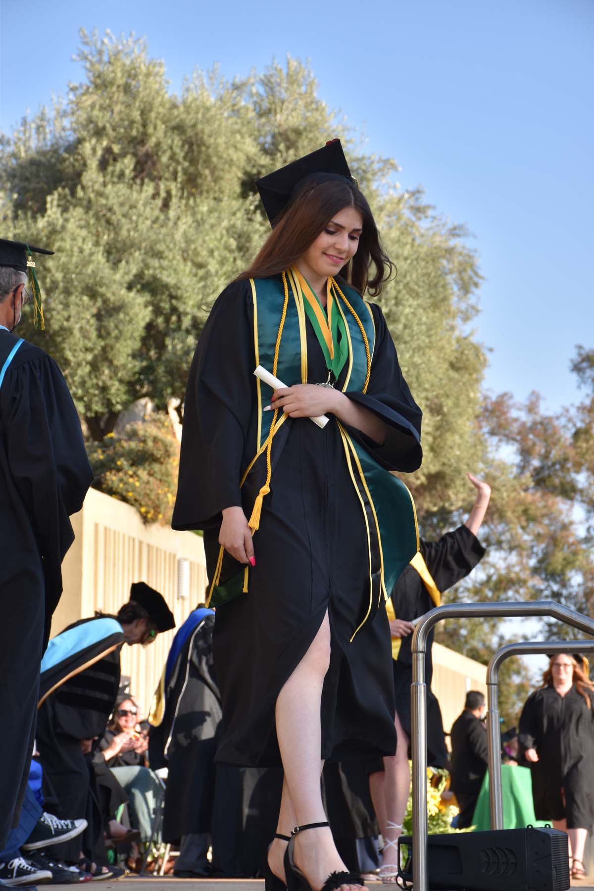 People enjoying Commencement