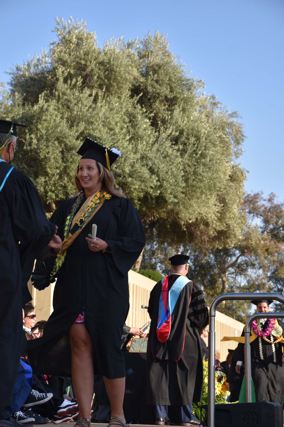 People enjoying Commencement