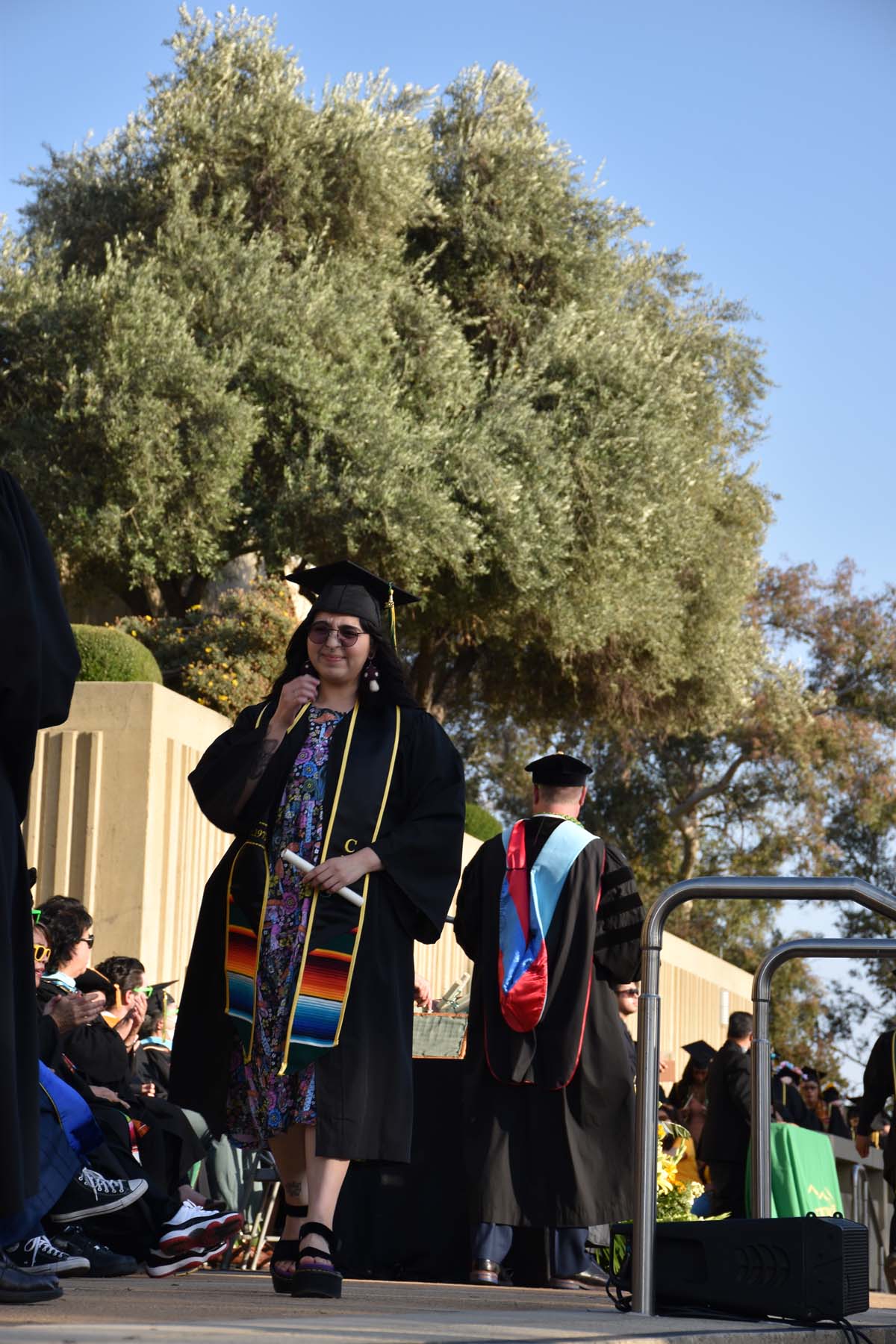 People enjoying Commencement