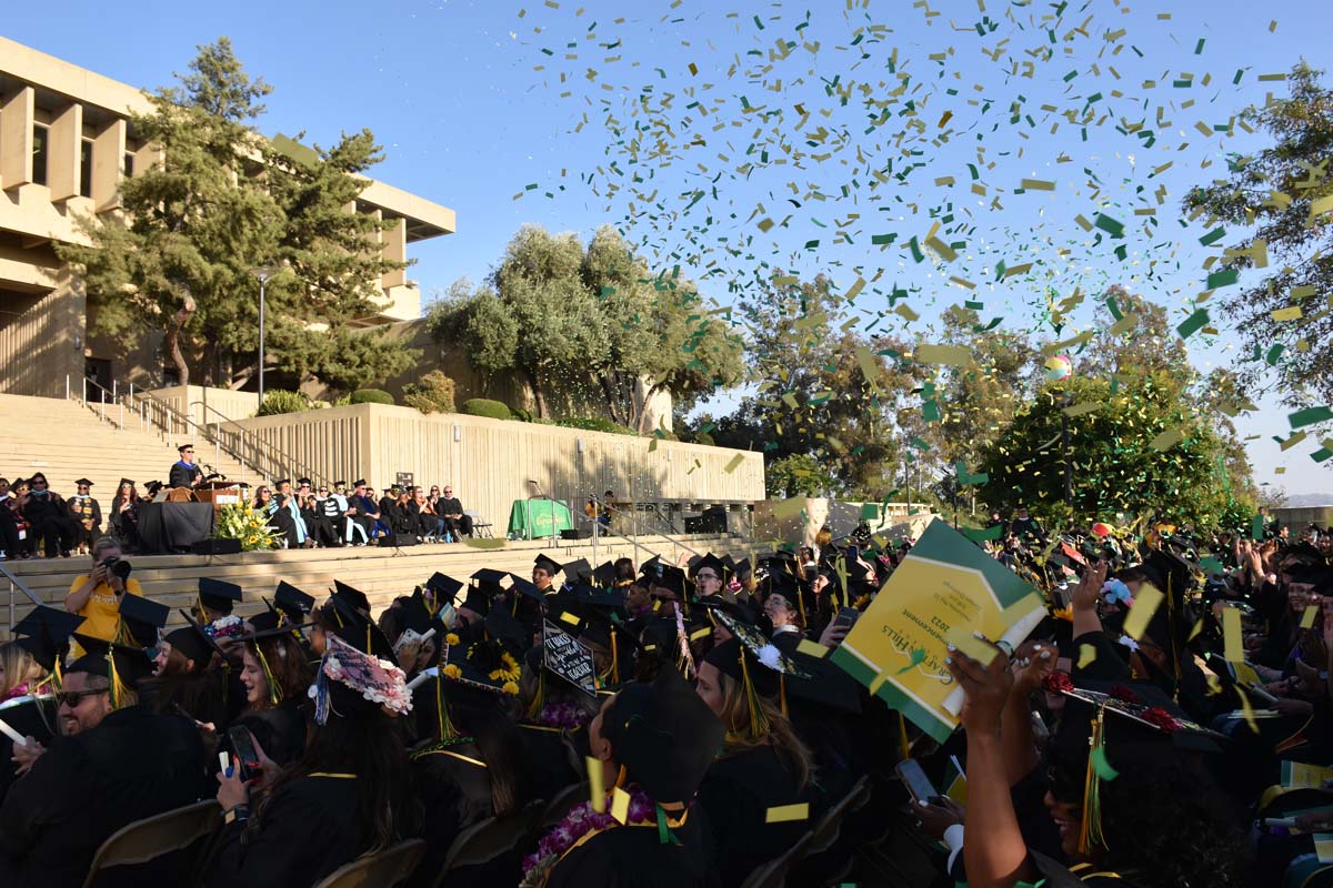 People enjoying Commencement