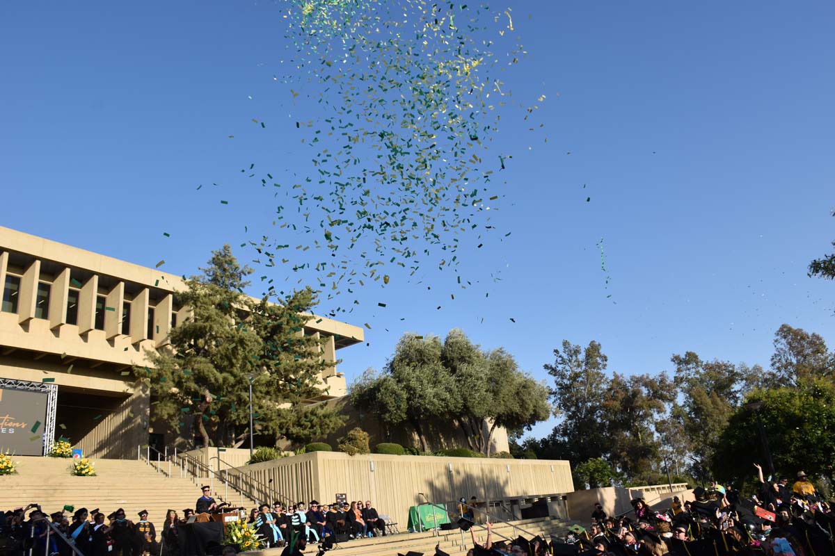 People enjoying Commencement