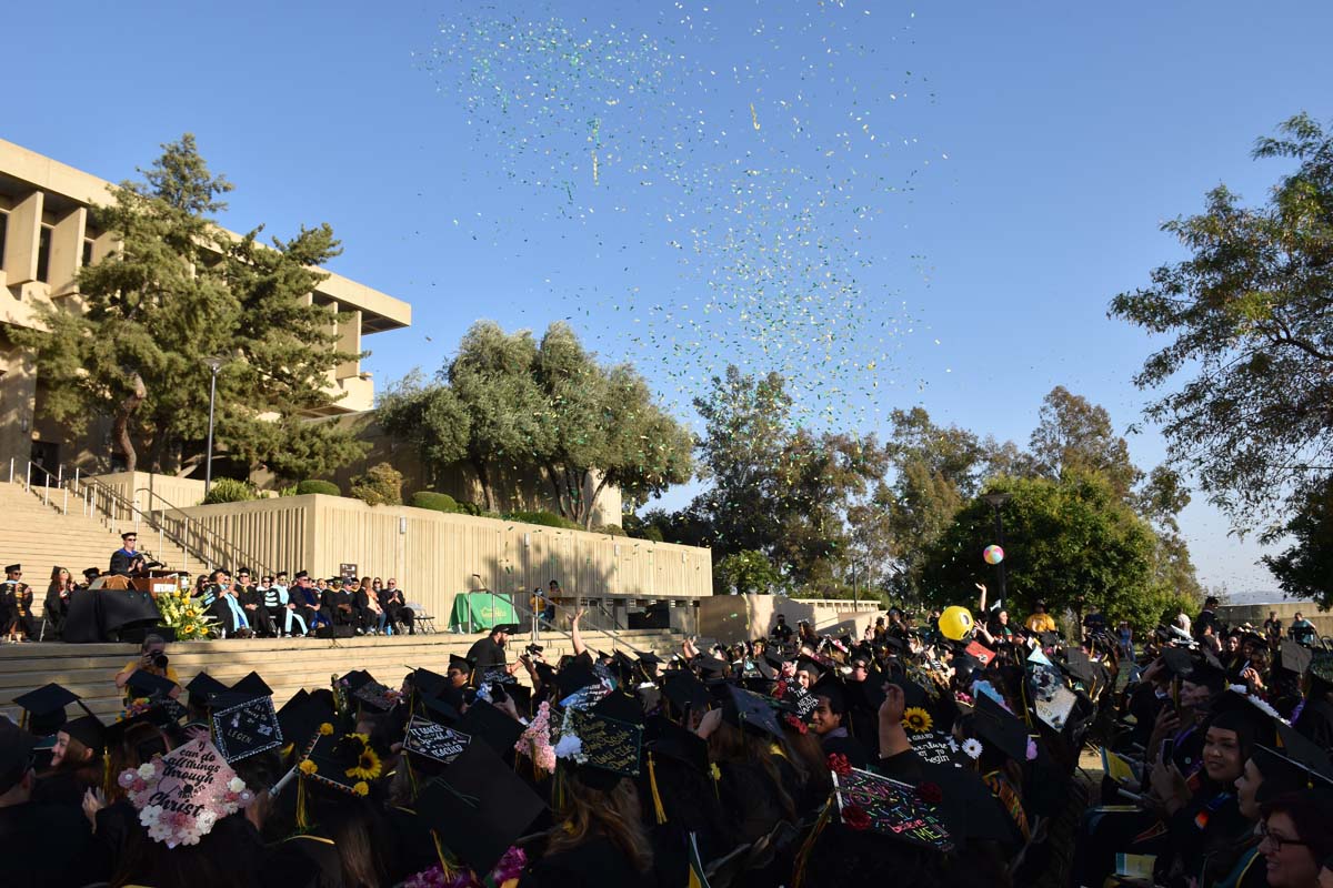 People enjoying Commencement