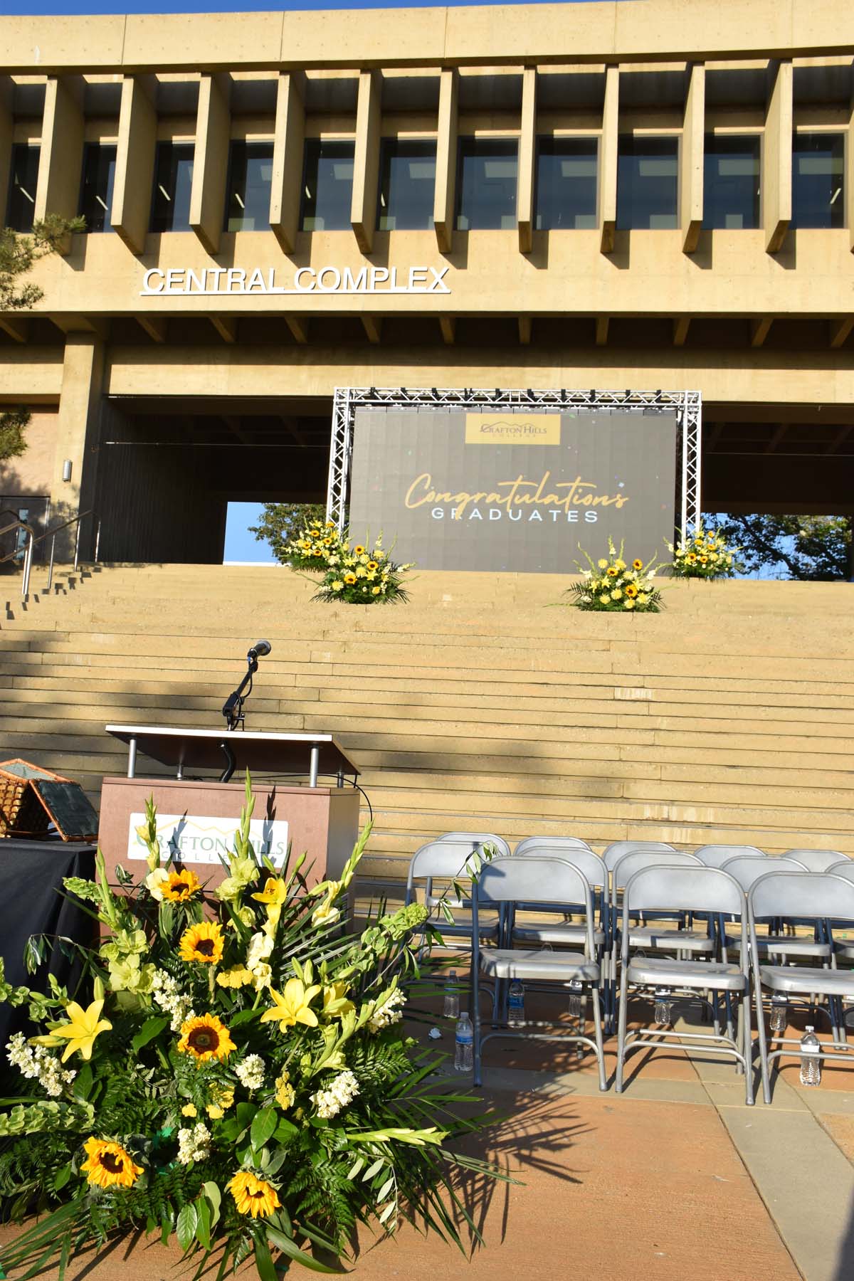 People enjoying Commencement