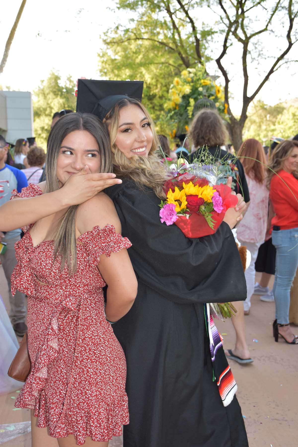 People enjoying Commencement