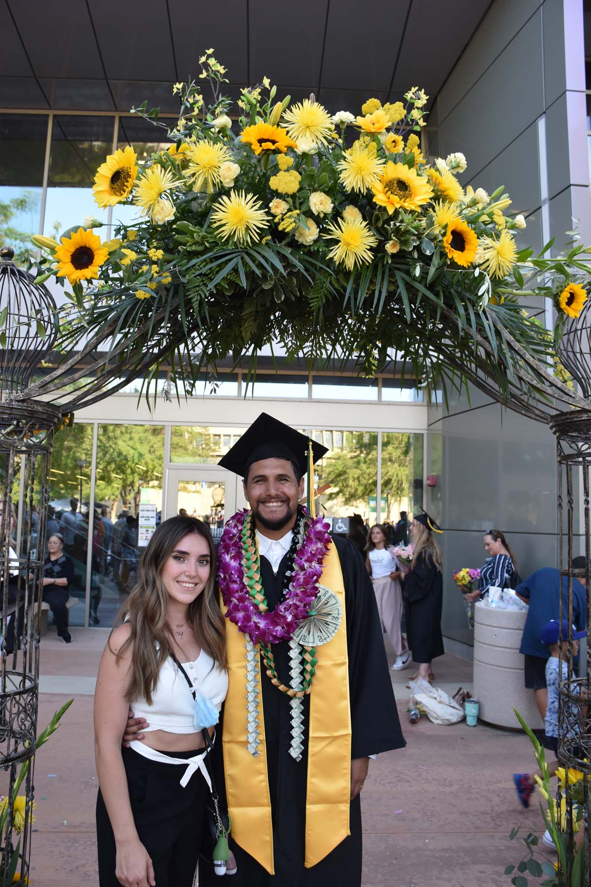 People enjoying Commencement