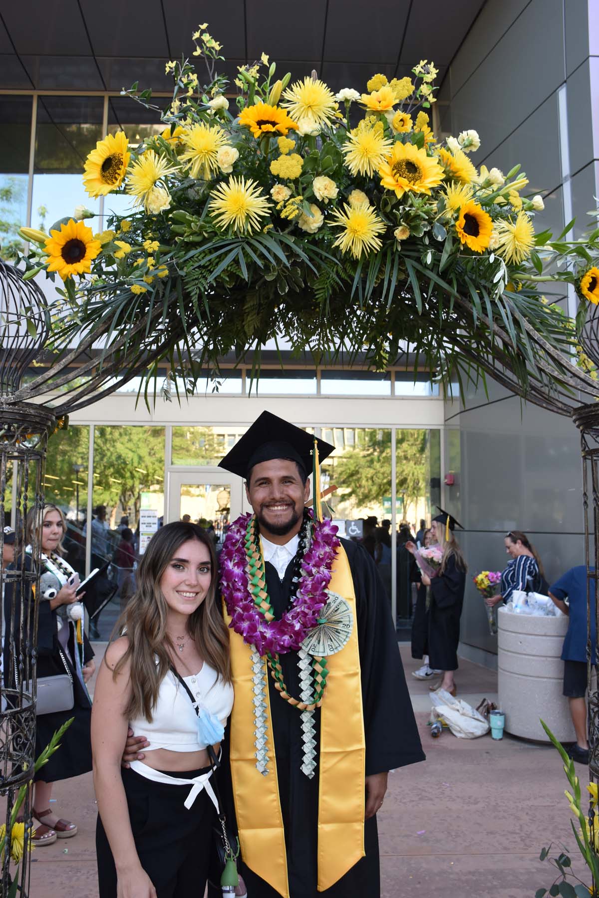 People enjoying Commencement