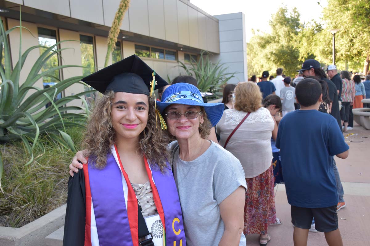 People enjoying Commencement