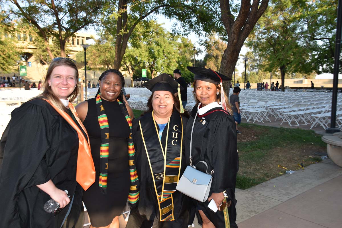 People enjoying Commencement