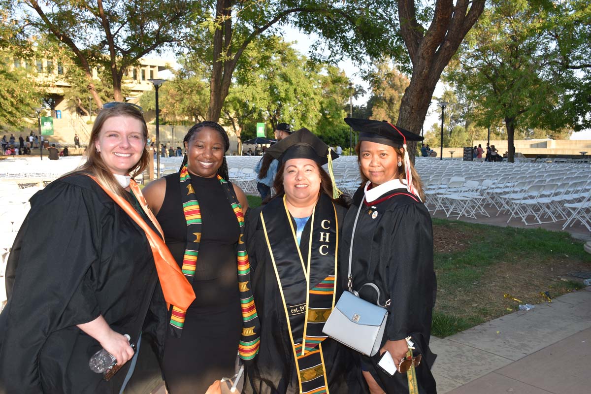 People enjoying Commencement