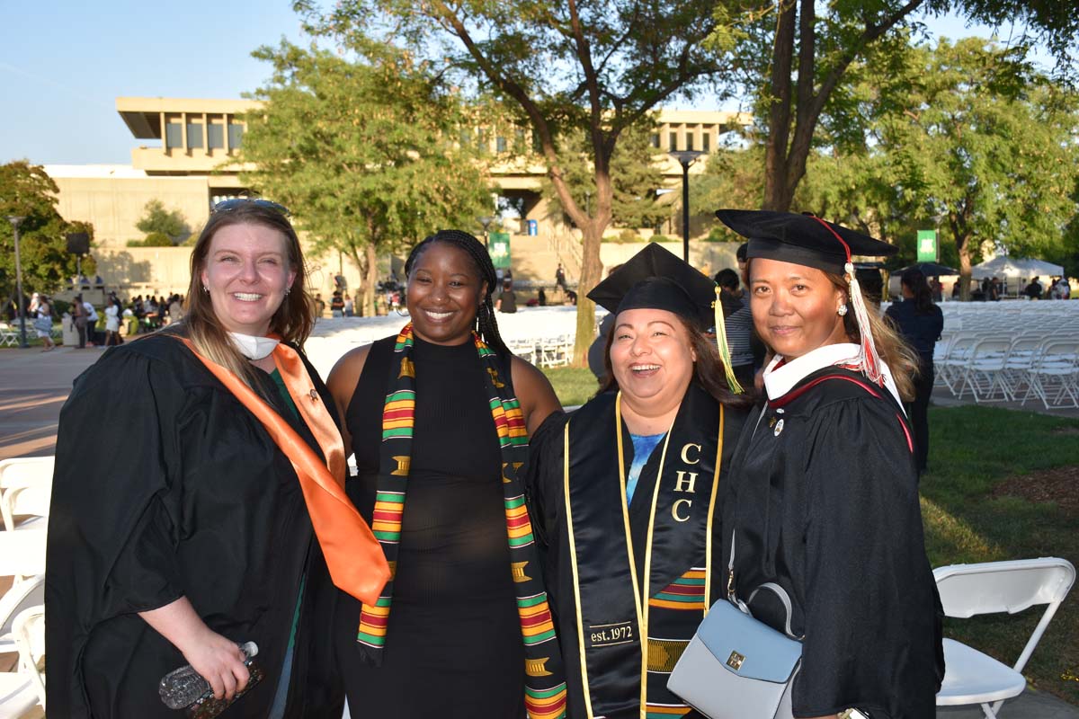 People enjoying Commencement