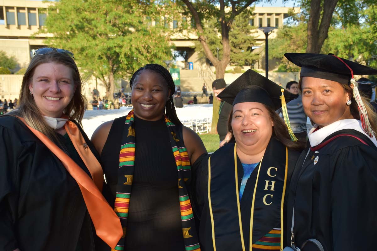 People enjoying Commencement