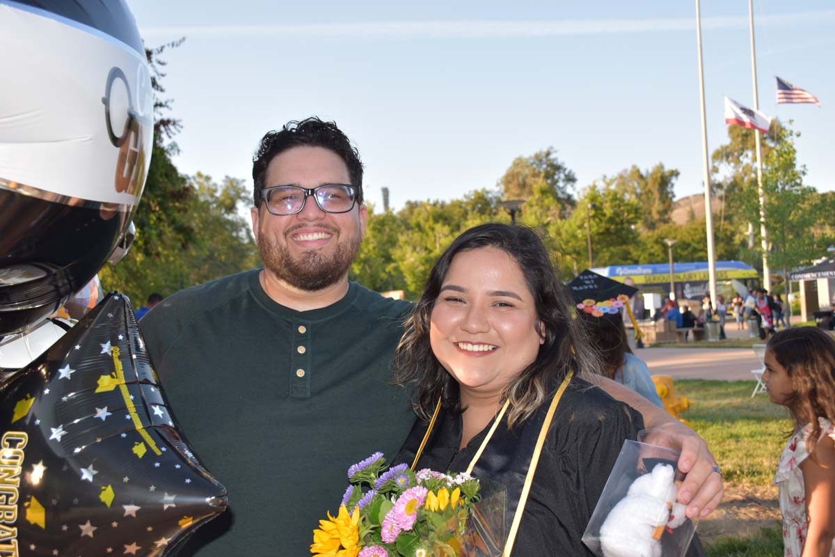 People enjoying Commencement